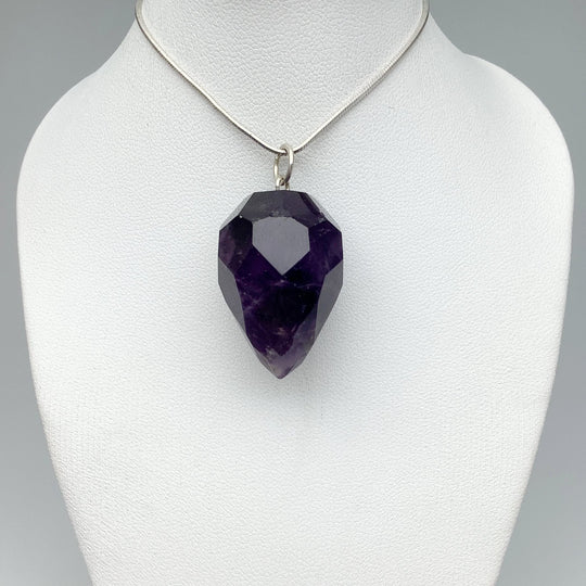 Amethyst Faceted Teardrop Pendant - Rocks and Gems Canada
