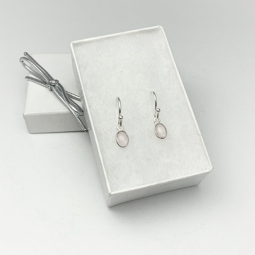 Rose Quartz Dangle Earrings - Rocks and Gems Canada