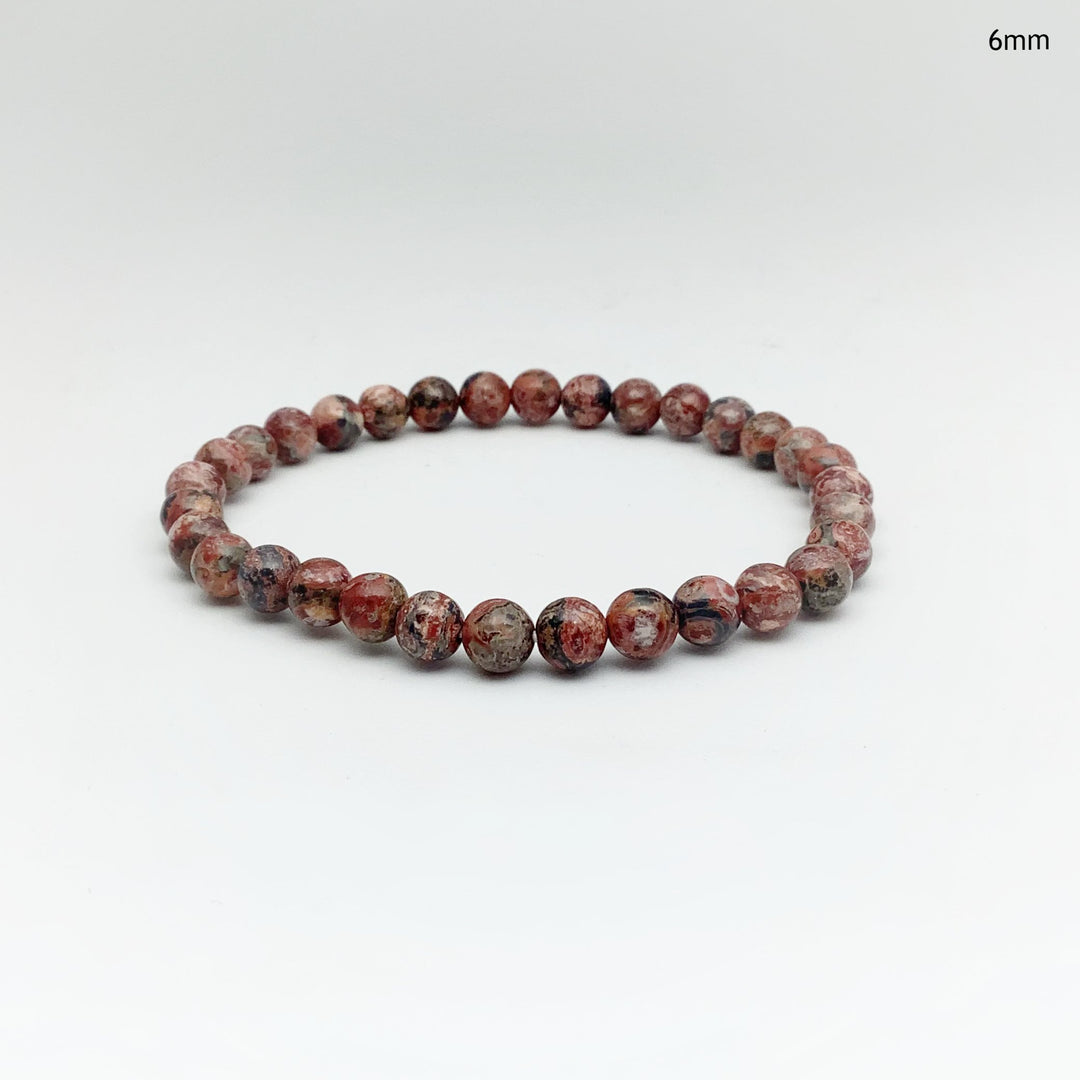 Leopard Skin Jasper Beaded Bracelet - Rocks and Gems Canada