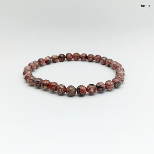 Leopard Skin Jasper Beaded Bracelet - Rocks and Gems Canada