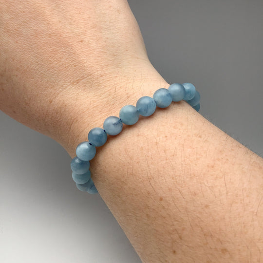 Aquamarine Beaded Bracelet - Rocks and Gems Canada