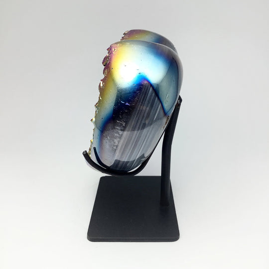 Rainbow Agate Heart on Stand - Rocks and Gems Canada