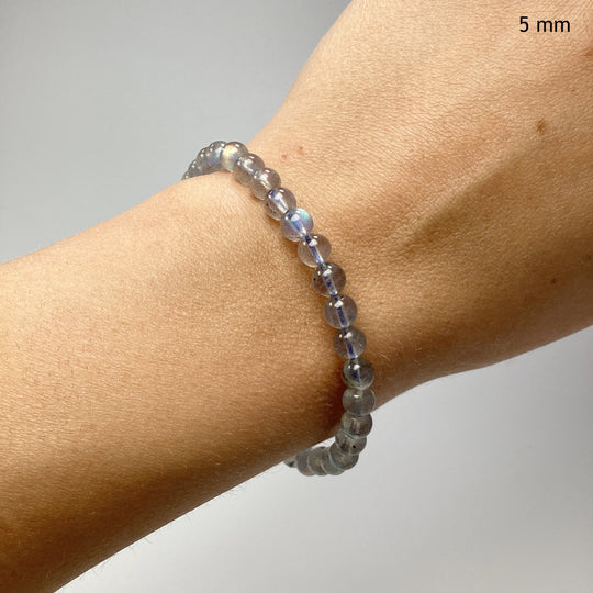 Labradorite Beaded Bracelet - High Quality - Rocks and Gems Canada