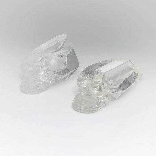 Carved Quartz Point Crystal Skull - Rocks and Gems Canada