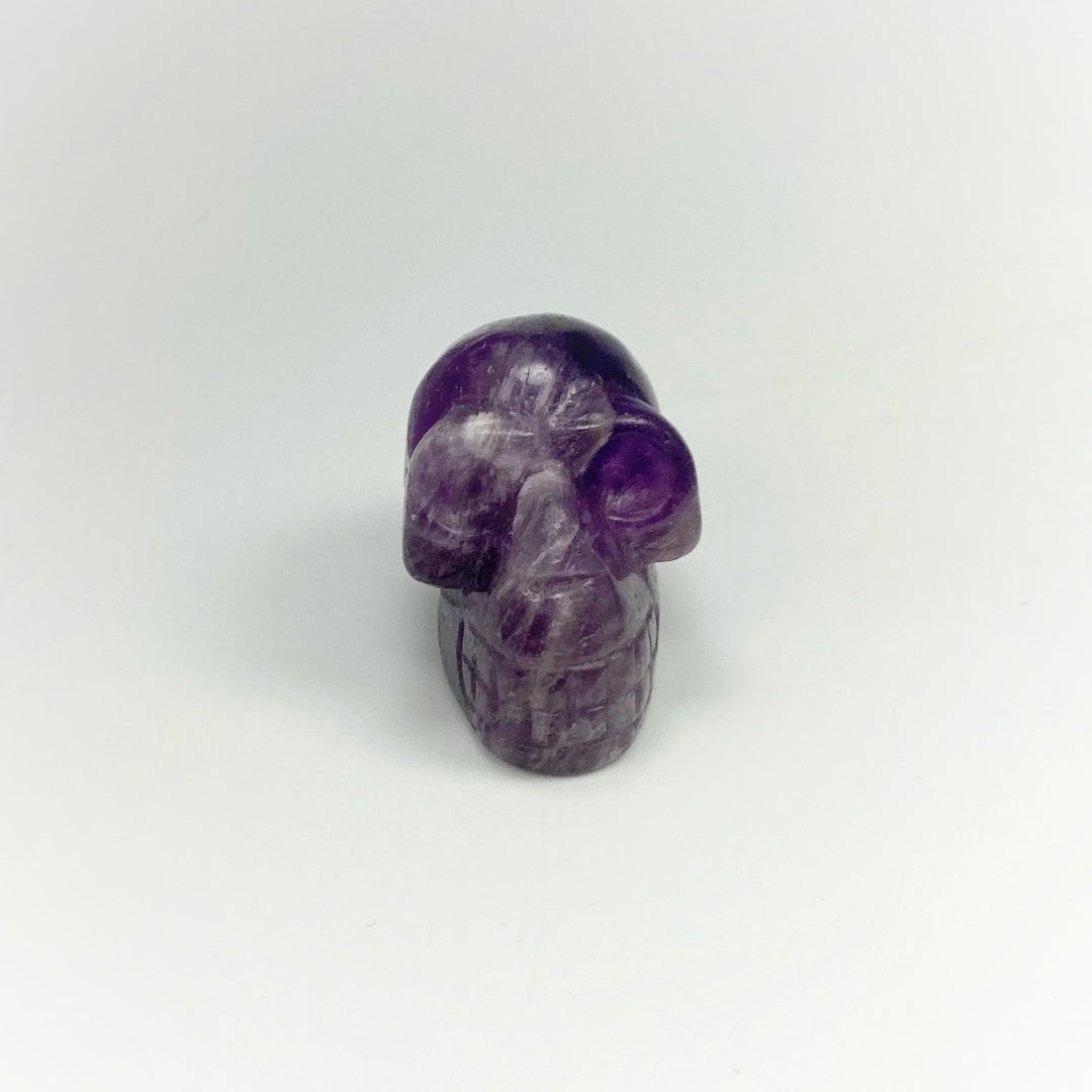 Carved Chevron Amethyst Skull - Rocks and Gems Canada
