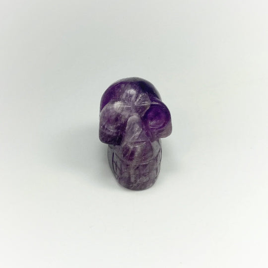 Carved Chevron Amethyst Skull - Rocks and Gems Canada