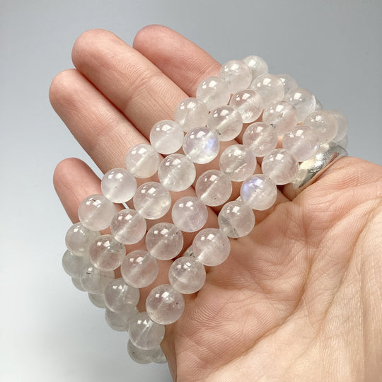 Moonstone Beaded Bracelet - High Quality - Rocks and Gems Canada
