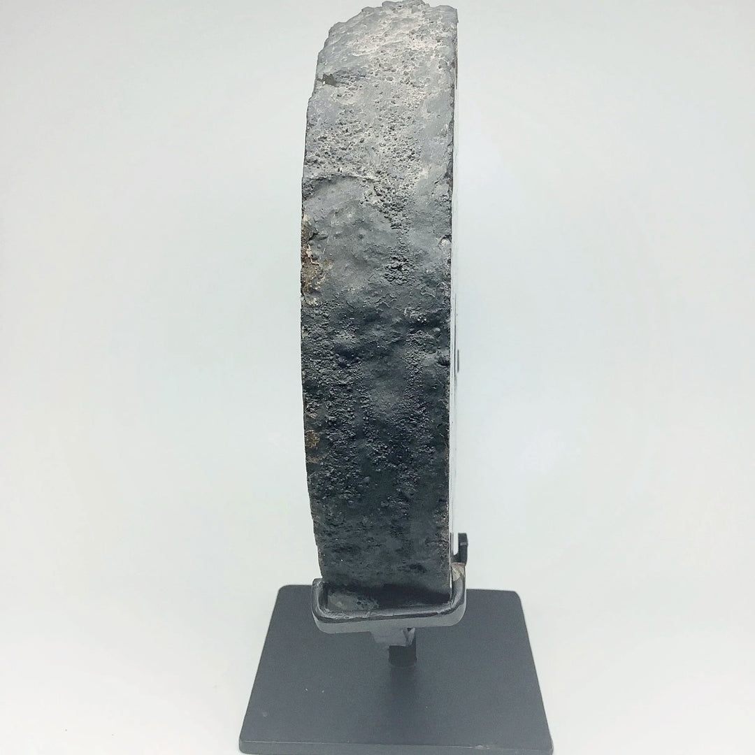 Amethyst Geode Slice on Display Stand - Rocks and Gems Canada