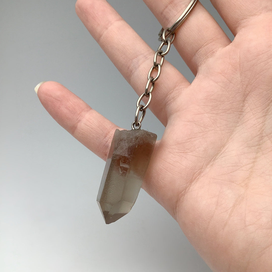 Rough Smoky Quartz Keychain - Rocks and Gems Canada