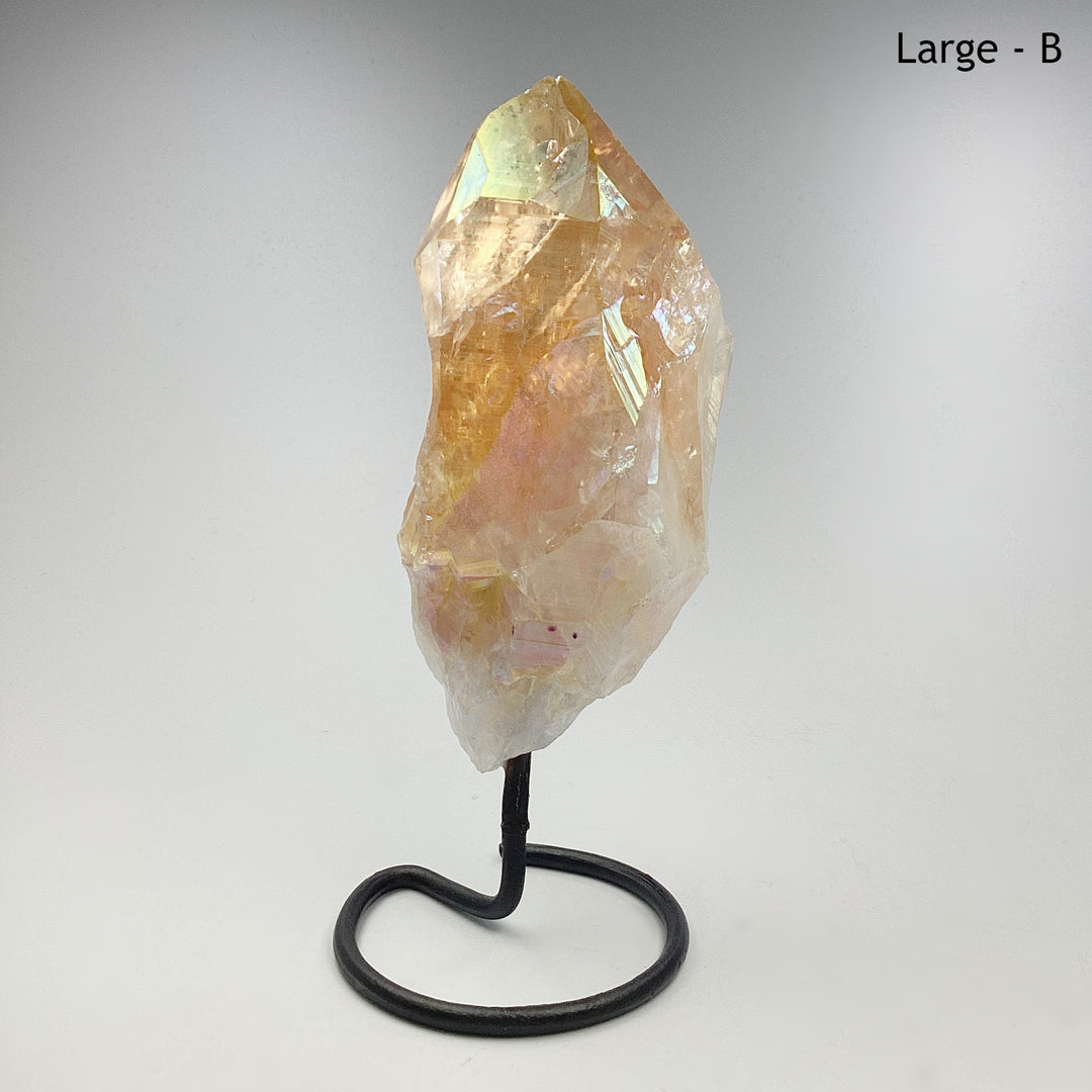 Rough Rainbow Citrine on Stand - Rocks and Gems Canada