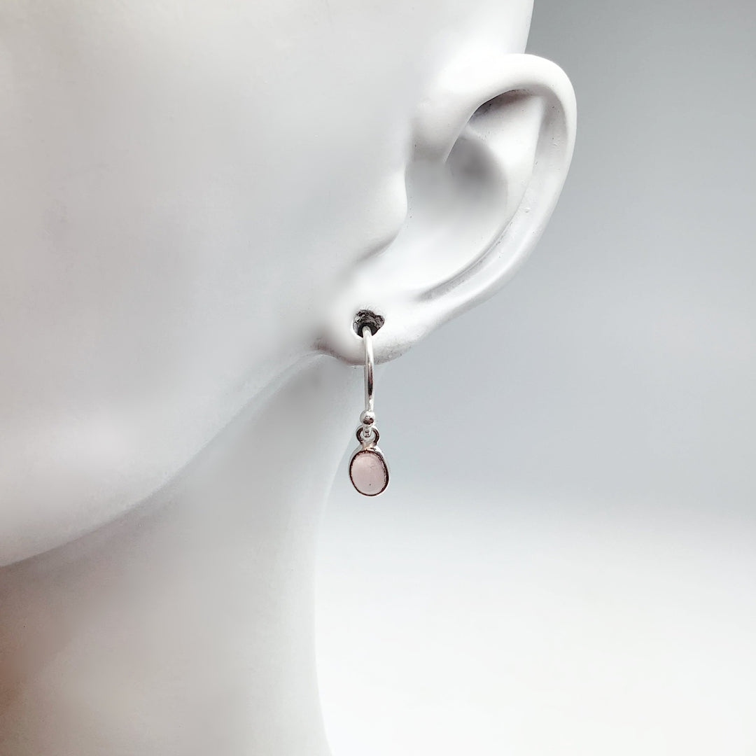 Rose Quartz Dangle Earrings - Rocks and Gems Canada