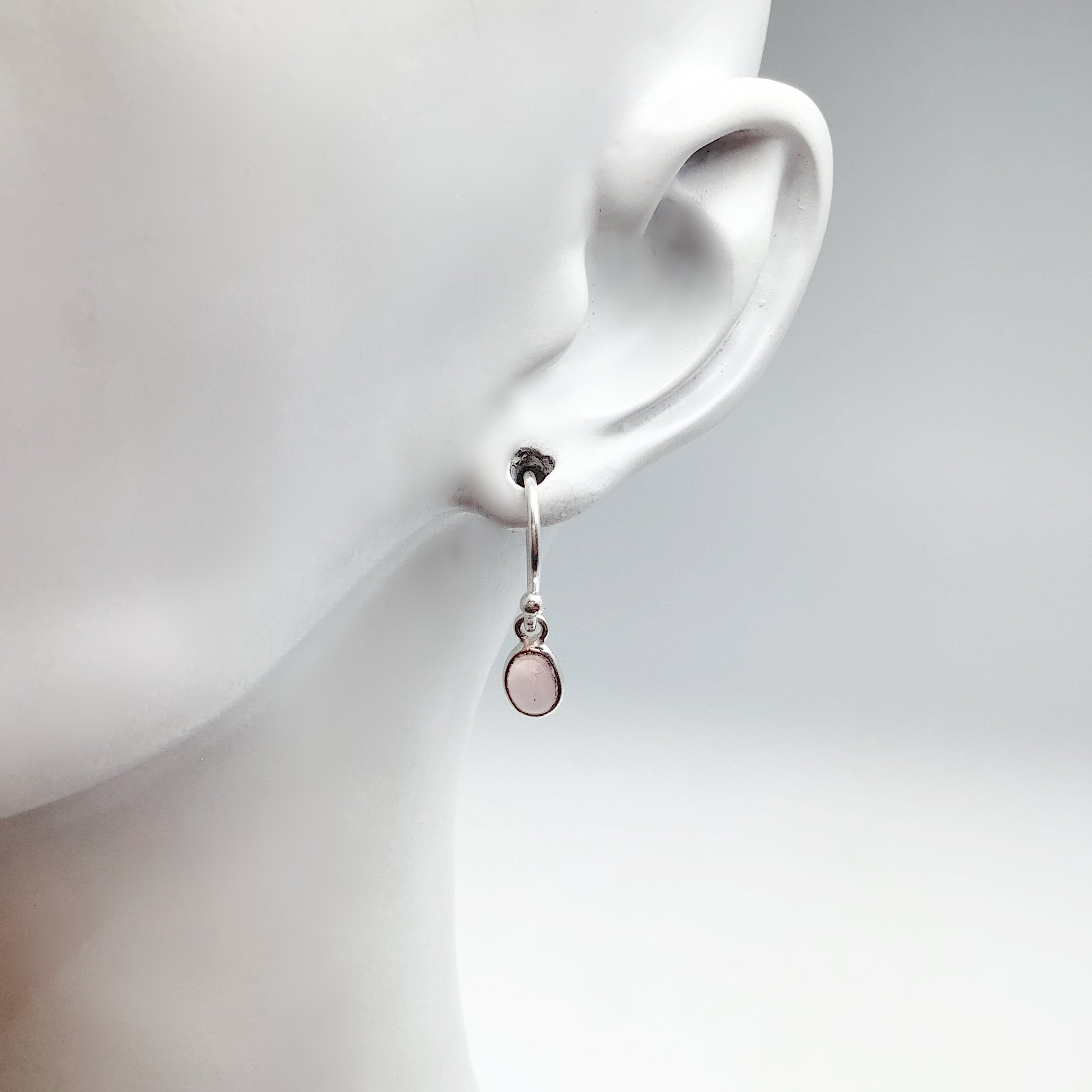 Rose Quartz Dangle Earrings - Rocks and Gems Canada
