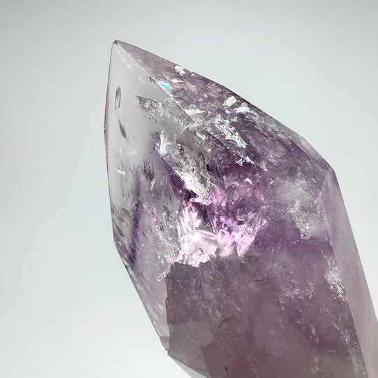 Polished Amethyst Scepter with Display Stand - Rocks and Gems Canada