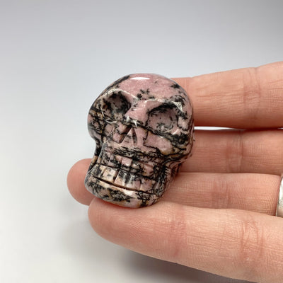 Carved Rhodonite Skull