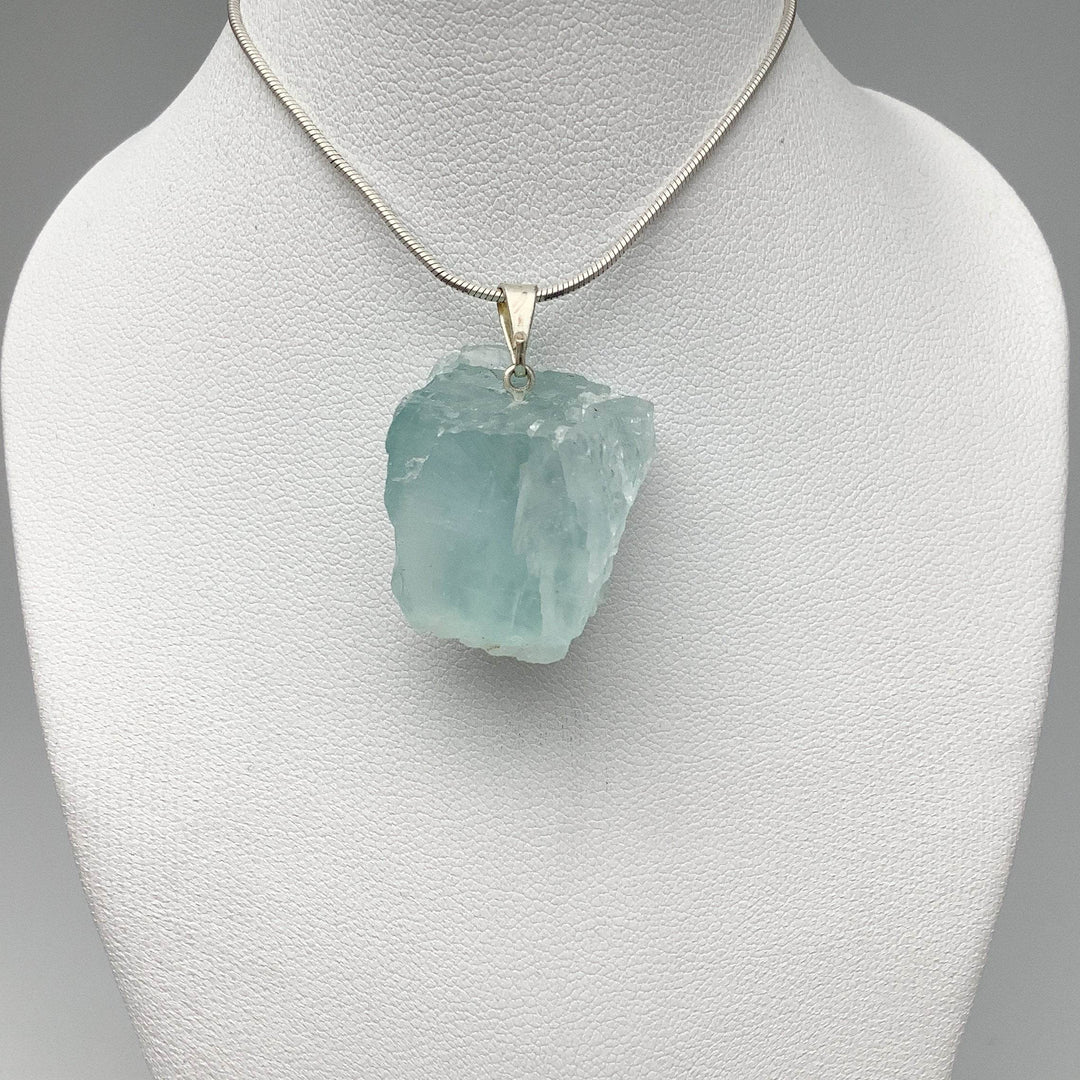 Aquamarine Rough Chunk Pendant - Rocks and Gems Canada