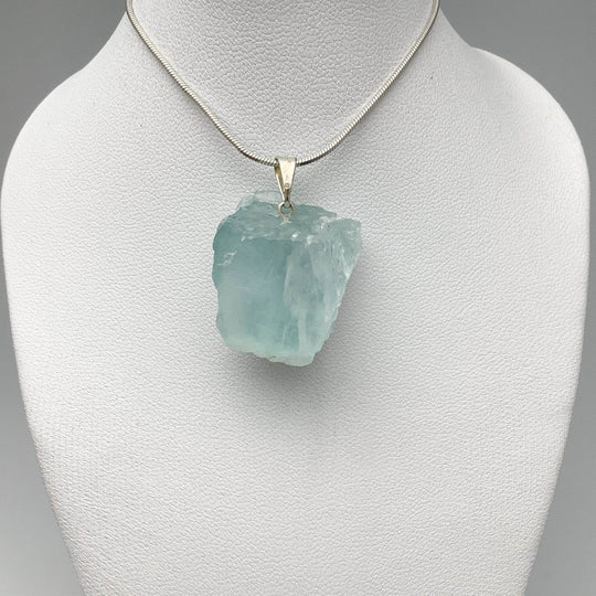 Aquamarine Rough Chunk Pendant - Rocks and Gems Canada