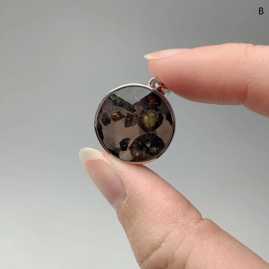 Sericho Meteorite Faceted Pendant - Rocks and Gems Canada