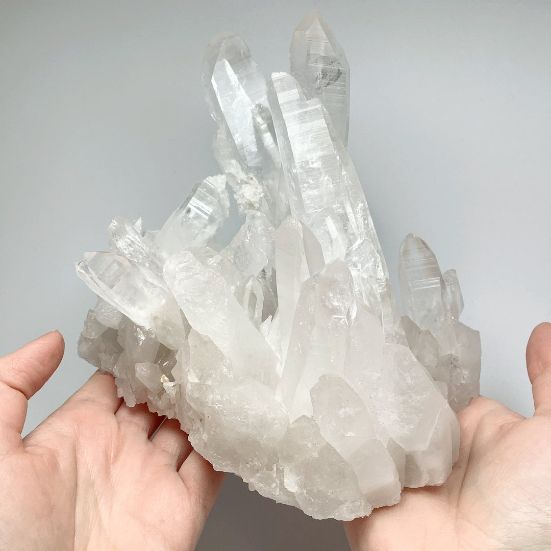 Lemurian Quartz Large Cluster - Rocks and Gems Canada