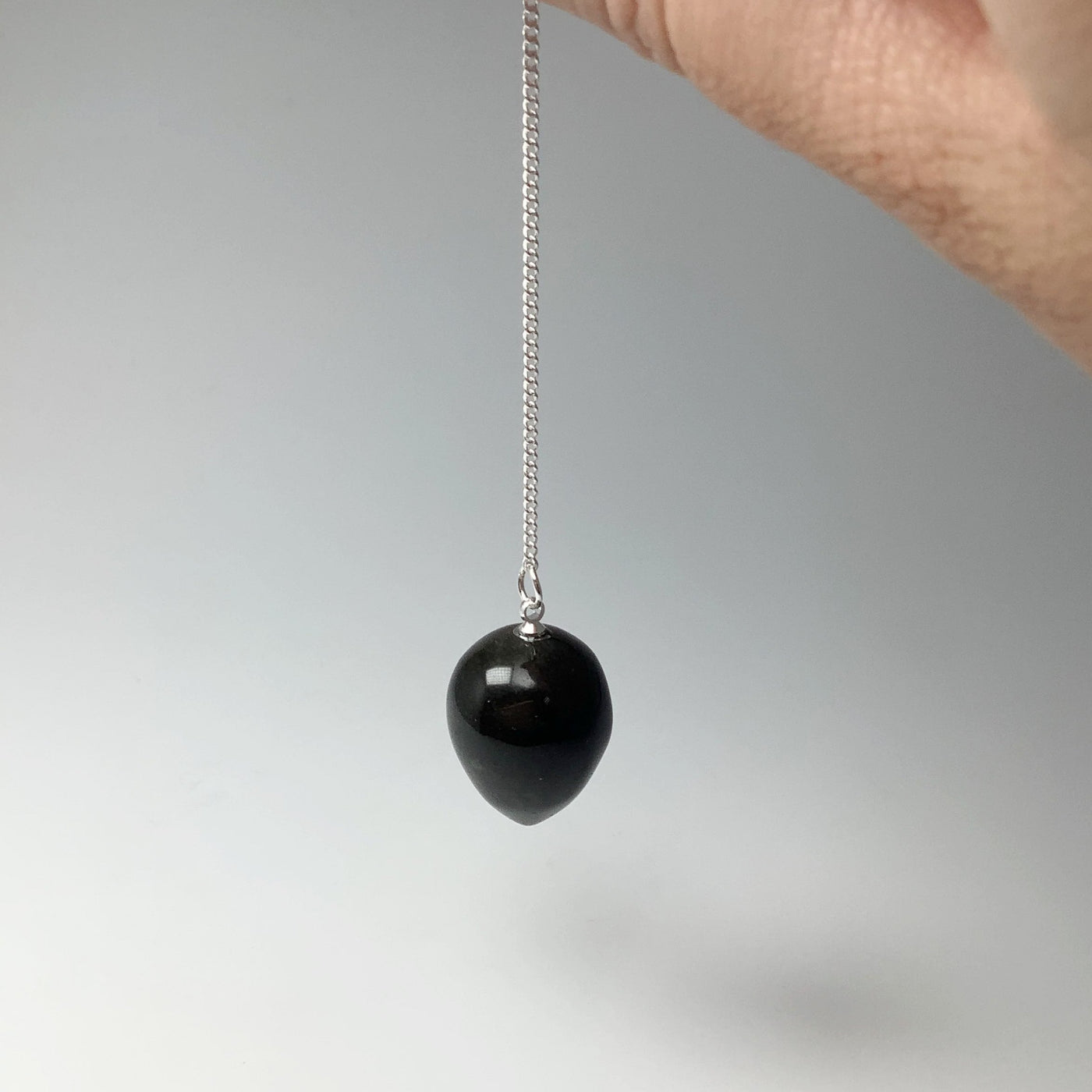 Obsidian Teardrop Pendulum