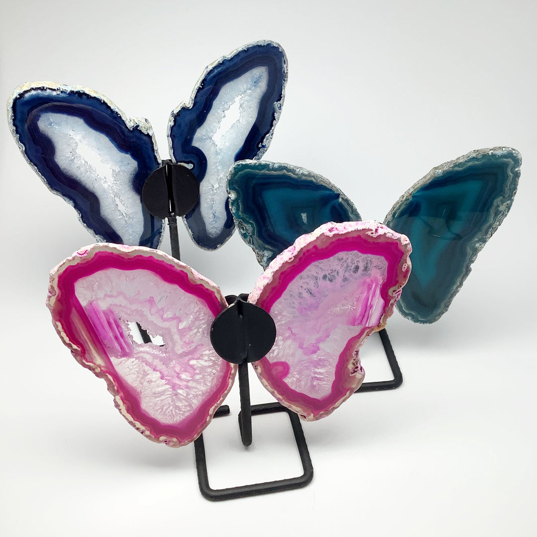 Agate Butterfly on Stand - Rocks and Gems Canada