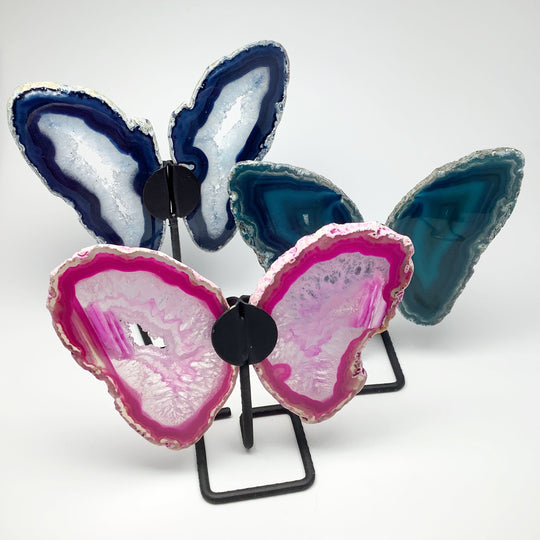 Agate Butterfly on Stand - Rocks and Gems Canada