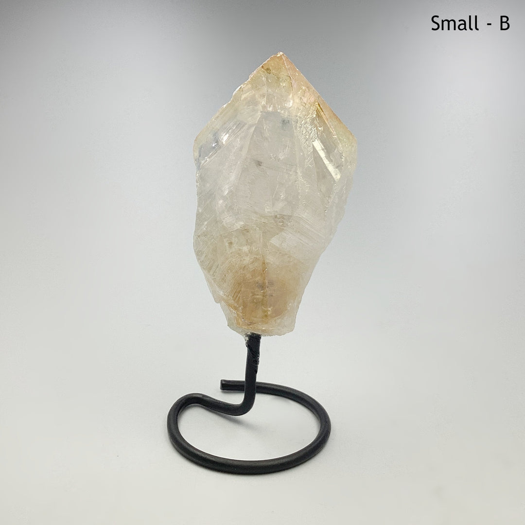 Rough Rainbow Citrine on Stand - Rocks and Gems Canada