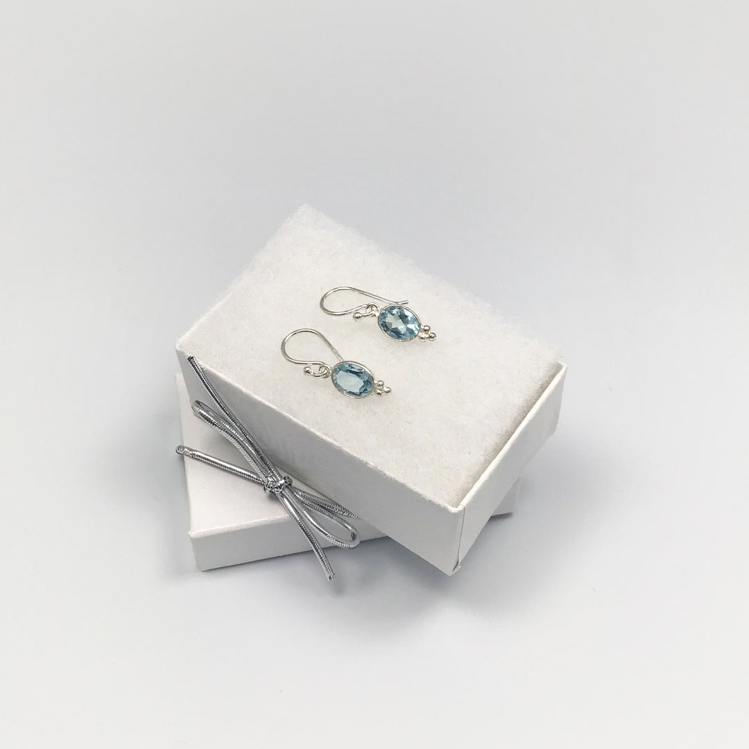 Blue Topaz Dangle Earrings - Rocks and Gems Canada