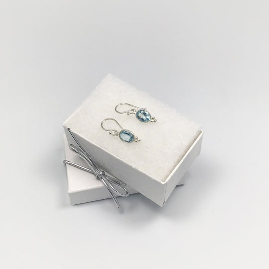 Blue Topaz Dangle Earrings - Rocks and Gems Canada