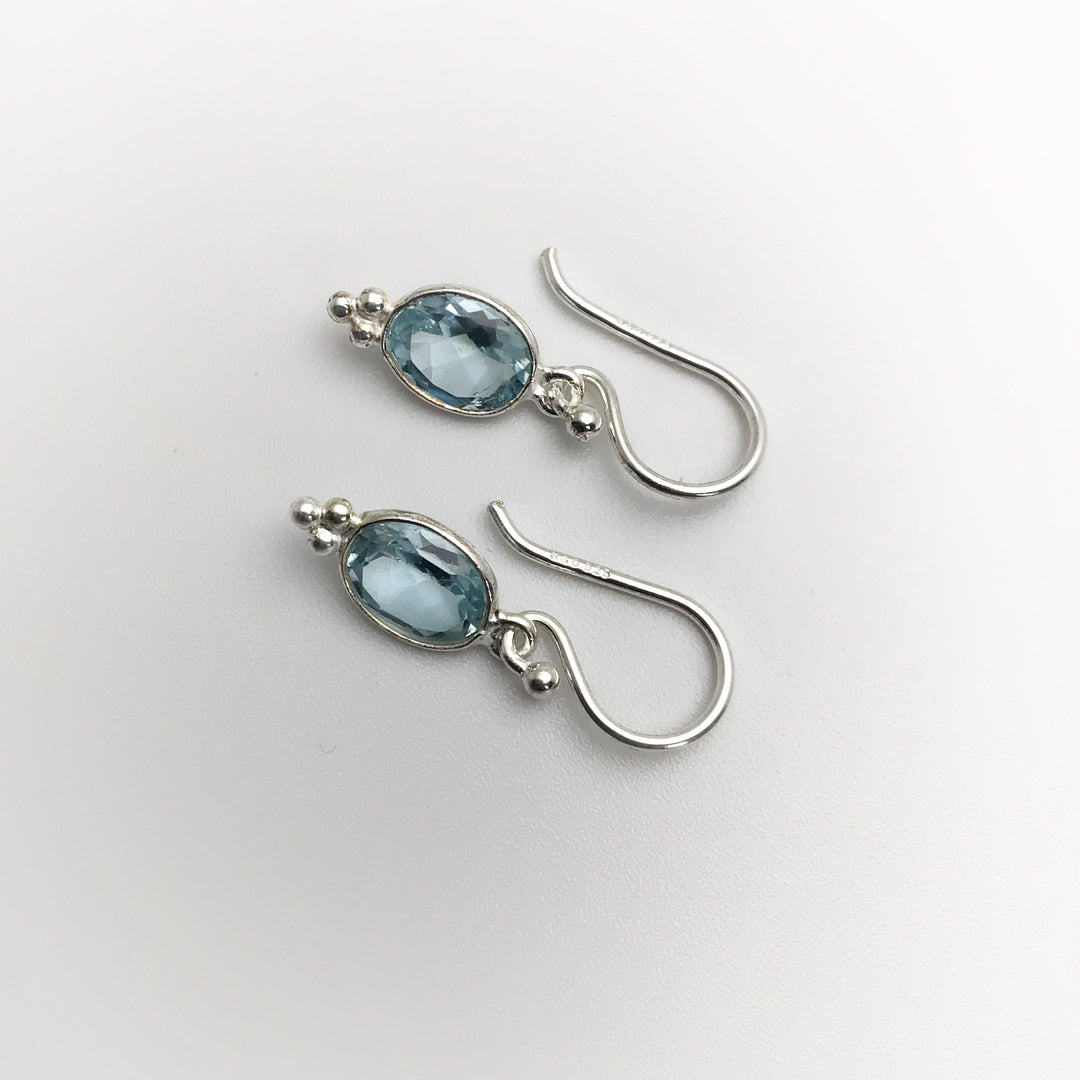 Blue Topaz Dangle Earrings - Rocks and Gems Canada