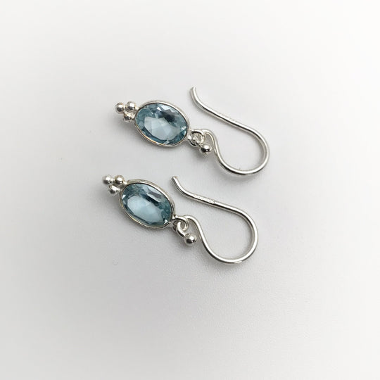 Blue Topaz Dangle Earrings - Rocks and Gems Canada