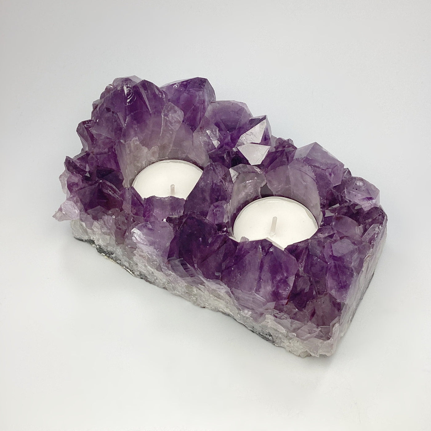 Amethyst Druze Candle Holder