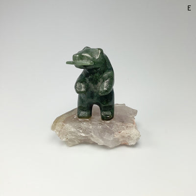 Jade Bear Carving on Base