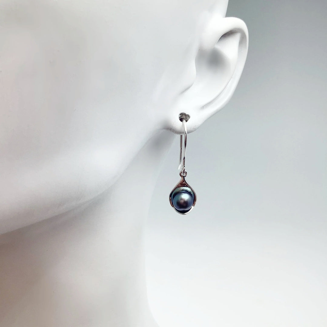 Tahitian Pearl Dangle Earrings - Rocks and Gems Canada