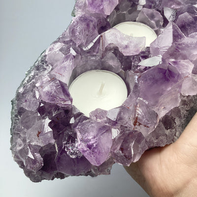 Amethyst Druze Candle Holder