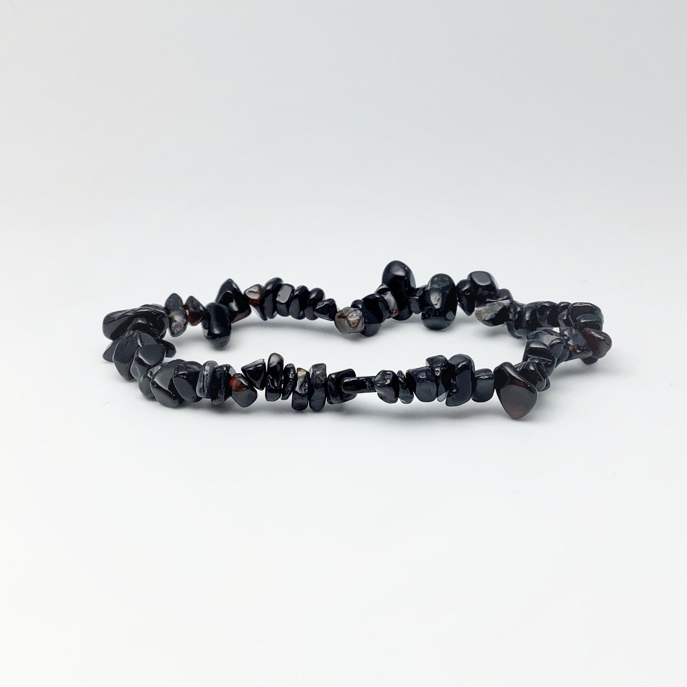 Black Agate Chip Beaded Bracelet