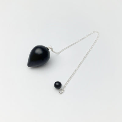 Obsidian Teardrop Pendulum