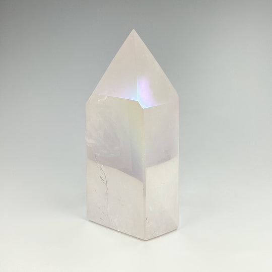 Polished Opalescent Rose Quartz Point - Rocks and Gems Canada