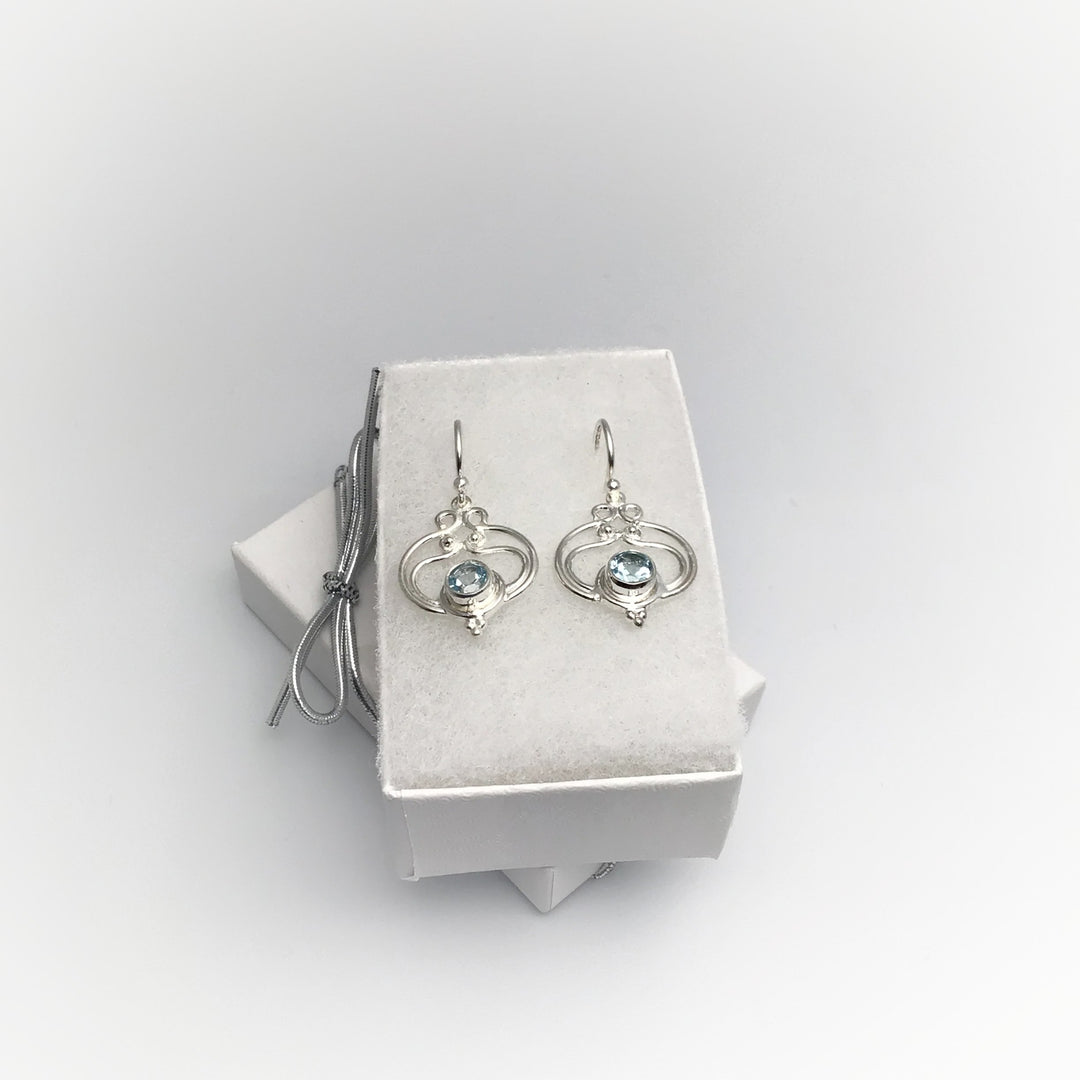 Blue Topaz Dangle Earrings - Rocks and Gems Canada