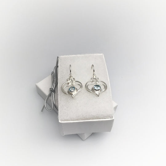 Blue Topaz Dangle Earrings - Rocks and Gems Canada