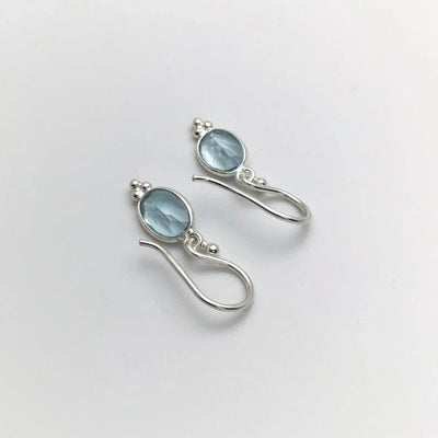 Blue Topaz Dangle Earrings