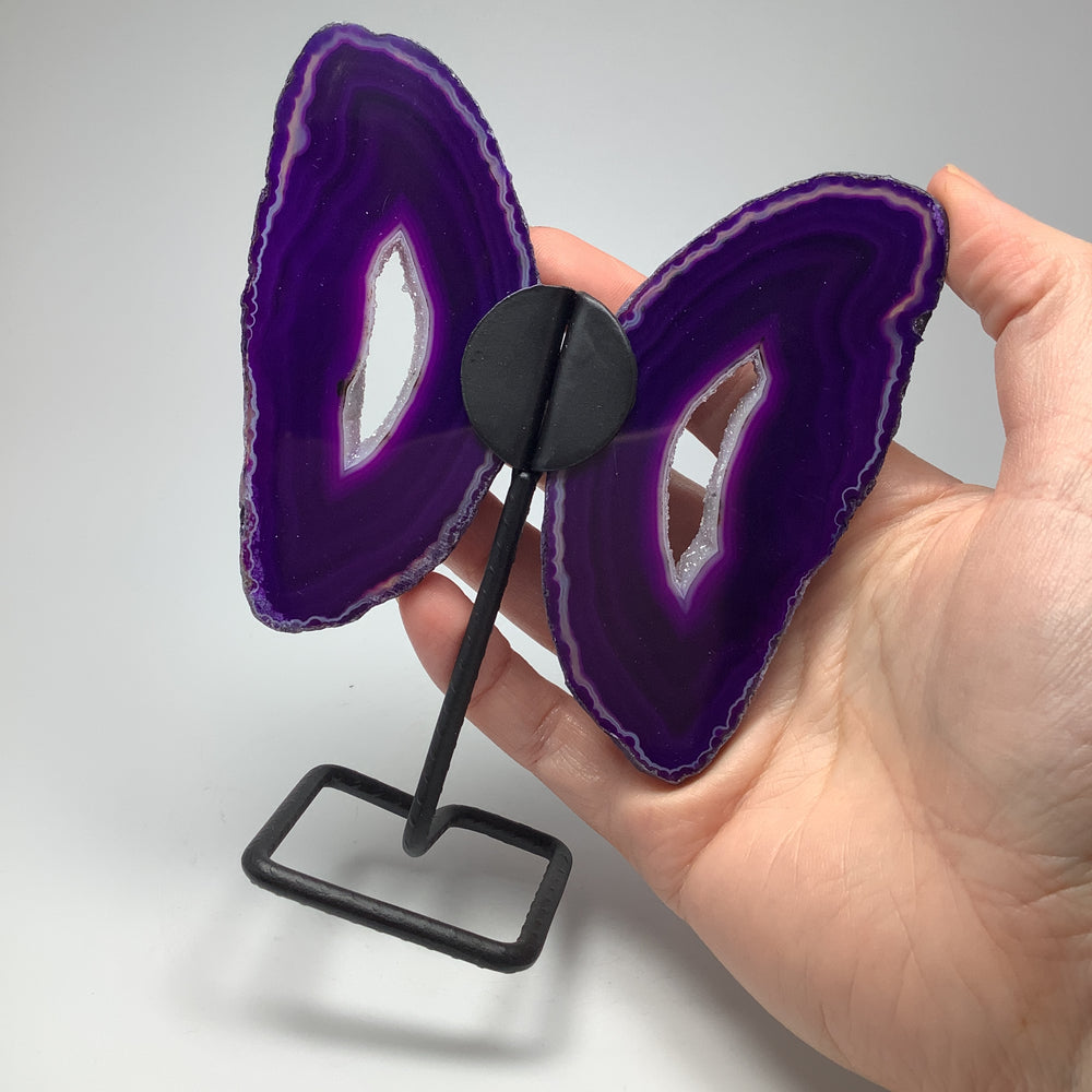 Agate Butterfly on Stand - Rocks and Gems Canada