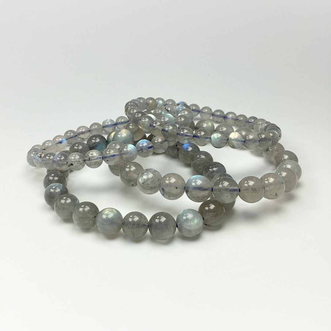 Labradorite Beaded Bracelet - High Quality - Rocks and Gems Canada