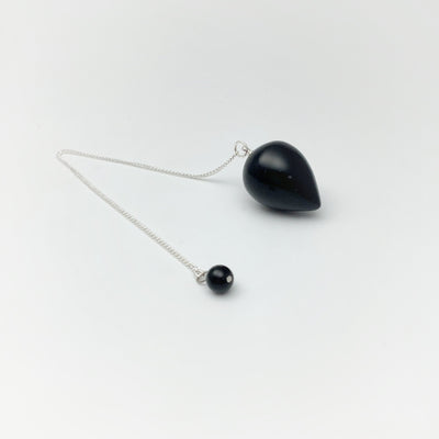 Obsidian Teardrop Pendulum