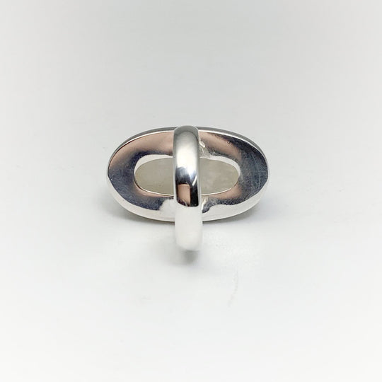 Rainbow Moonstone Flower Carving Ring - Rocks and Gems Canada
