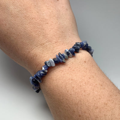 Sodalite Chip Beaded Bracelet