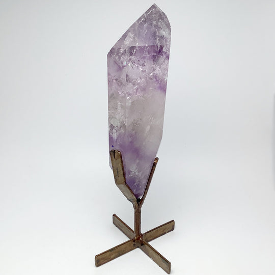 Polished Amethyst Scepter with Display Stand - Rocks and Gems Canada