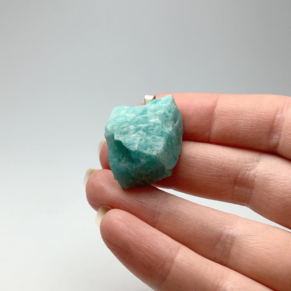 Amazonite Rough Chunk Pendant - Rocks and Gems Canada