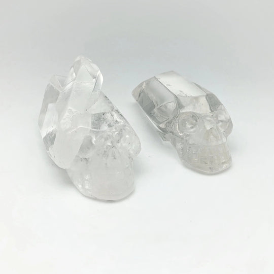 Carved Quartz Point Crystal Skull - Rocks and Gems Canada