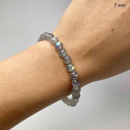 Labradorite Beaded Bracelet - High Quality - Rocks and Gems Canada