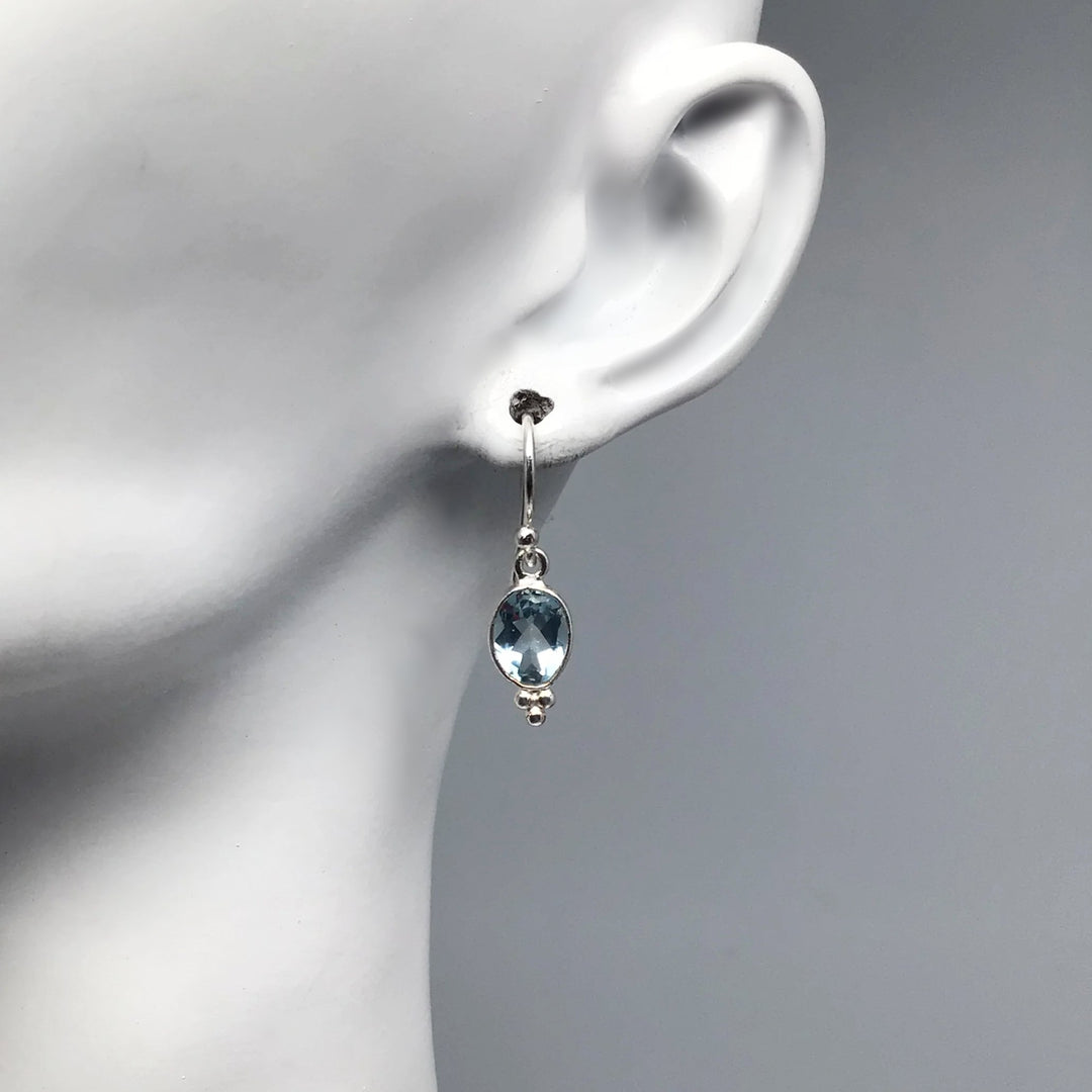 Blue Topaz Dangle Earrings - Rocks and Gems Canada